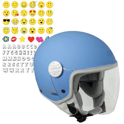 206S-VARADERO SMILE (con adhesivo) azul mate Talla YS